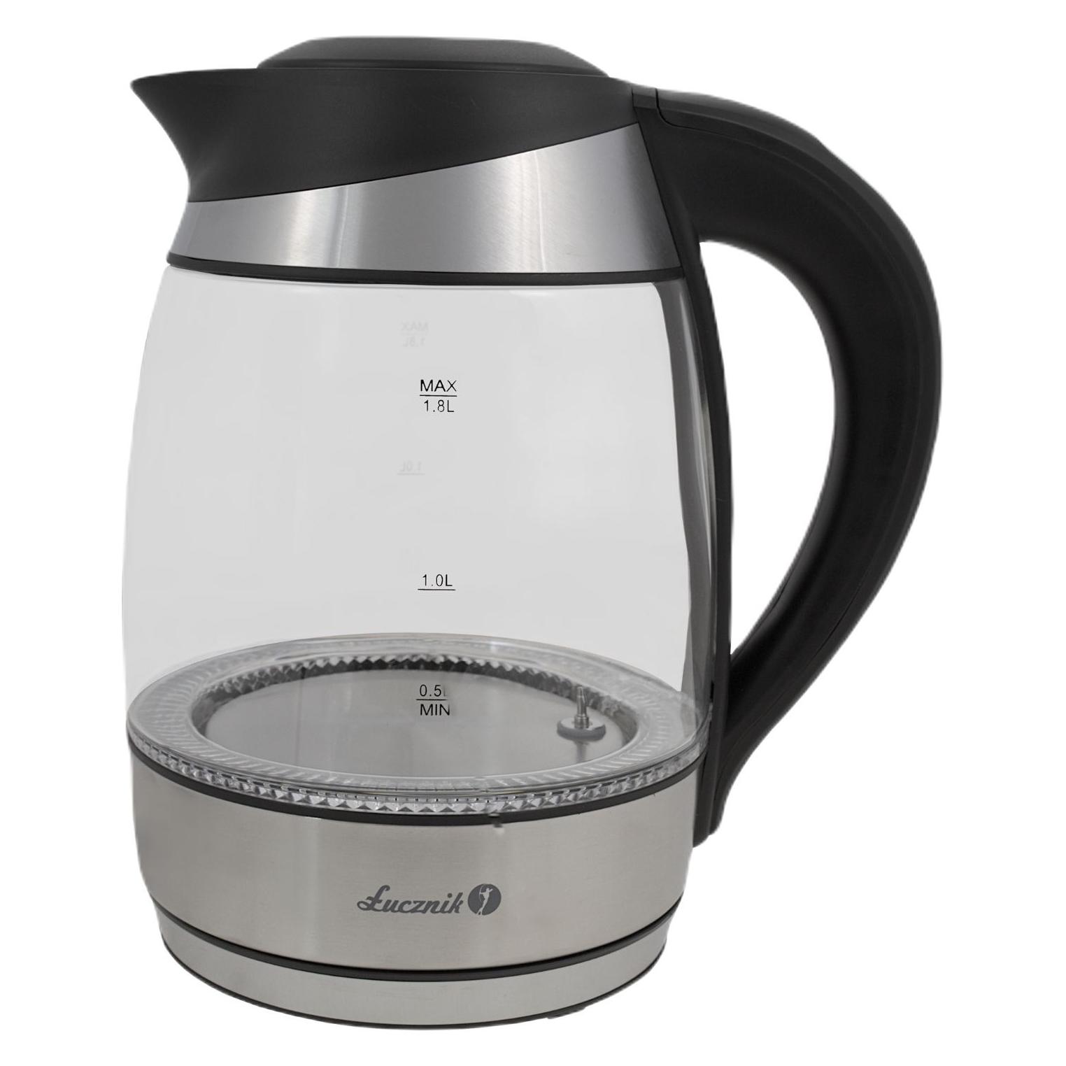 Łucznik LED Glas-Wasserkocher WK-2020 1 8L Schwarz (1.80 l) (WK-2020)