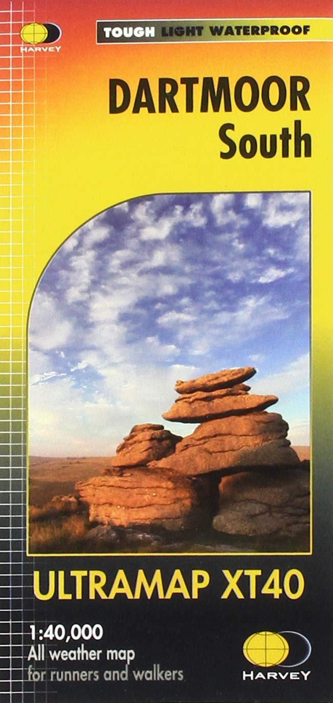 Carte de randonnée - Dartmoor Sud XT40   Harvey Maps - Ultramap