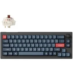 Keychron V2 Max QMK VIA Drahtlose Mechanische Tastatur mit Drehknopf (US, Kabelgebunden, Kabellos), Tastatur, Schwarz