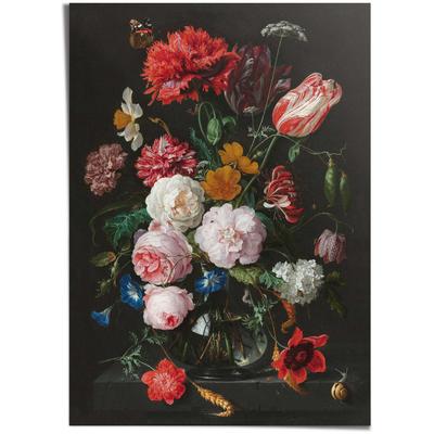 Poster REINDERS "Stillleben mit Blumenvase", bunt (farbe bild(er): bunt), B:100cm H:140cm T:0,1cm, Papier, Bilder, Poster