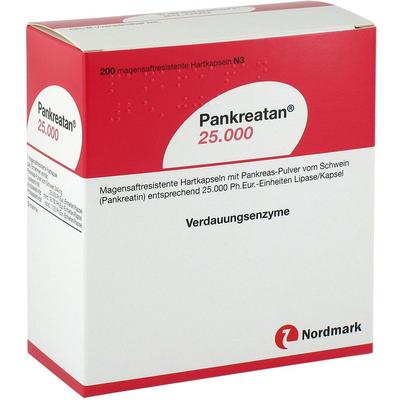 Pankreatan 25.000 magensaftresistente Hartkapseln 200 St Magensaftresistente