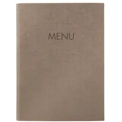 Sigel Speisekarten-Mappe MENU A5 1 Stück beige, 17.5x24.5 cm