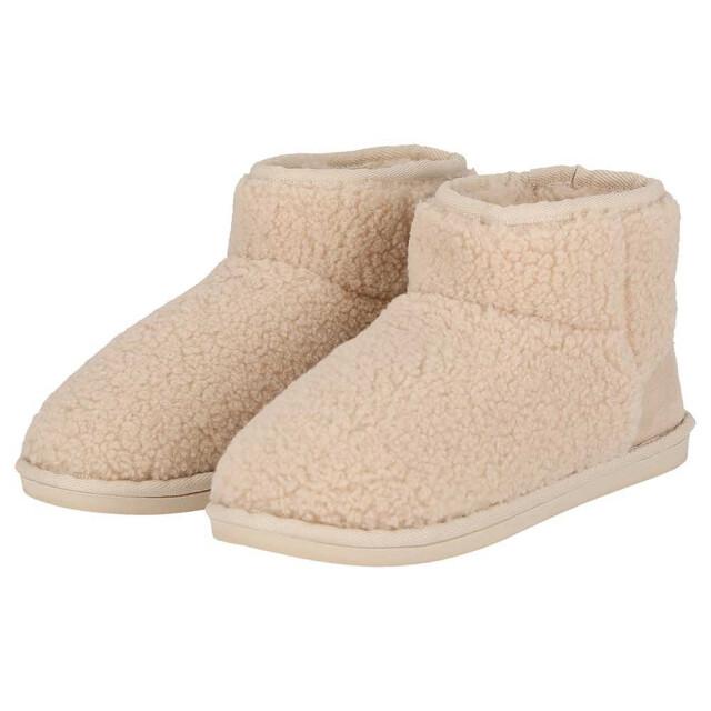 Apollo Dames pantoffels teddy wit