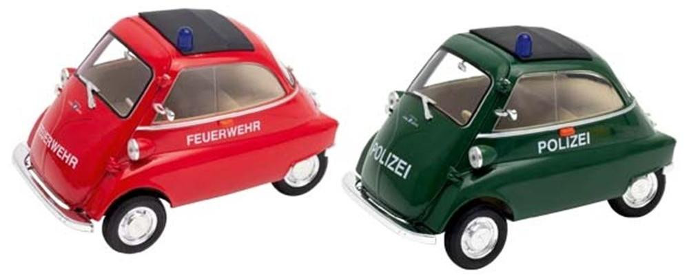 Goki BMW Isetta speelgoedauto politie en brandweer schaal 1:26