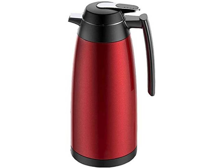 Thermokaraffe Thermokanne for den Haushalt mit großem Fassungsvermögen, Edelstahl-Thermoskanne, Glaseinsatz, tragbare Milch-/Kaffee-Kälte-Isolierkanne 1,6 l (Color : B)