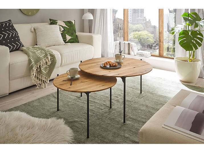 Table basse Kolaria Ø 55cm Marron