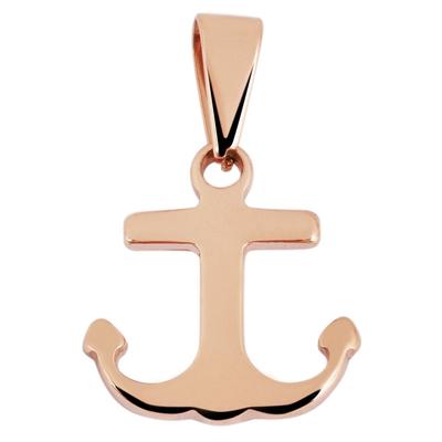 Kettenanhänger ADELIA´S "eleganter Anker Anhänger aus Edelstahl", gold, Schmuckanhänger, Damen, Edelstahl, Kettenanhänger