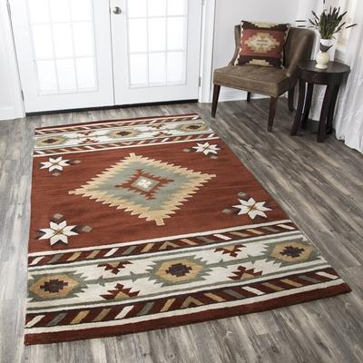 NAVATEXTURA Ryder Brown, Tan, and Grey Hand-tufted Wool Rug