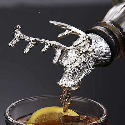 Wein Schnaps Spiritus Ausgießer Tierkopf Edelstahl einzigartige Flaschenverschlüsse Belüfter Bar Werkzeuge