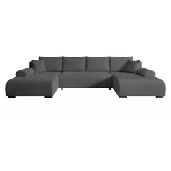 WOHNLANDSCHAFT Nelly U mit Bettkasten und Schlaffunktion, Cordstoff in U-Form