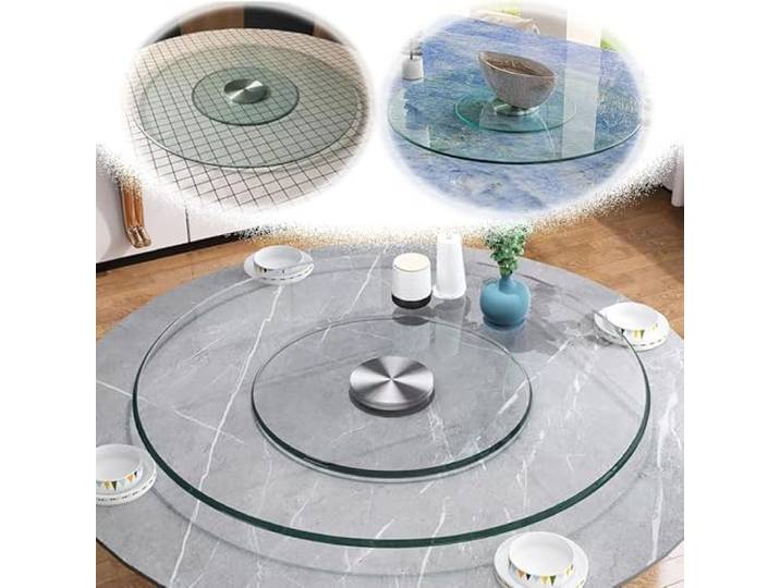 YCBTPS 60cm/70cm/80cm/85cm/90cm/100cm Drehteller Aus Gehärtetem Glas, Lazy Susan Drehplatte for Esstisch, Großer Runder Servierplatte Leicht Zu Teilen Alle Lebensmittel(80cm/31in)