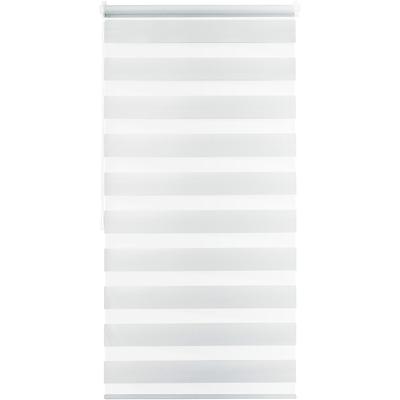 Doppelrollo GOOD LIFE "Alina 1" Gr. 12, weiß, B:85cm H:150cm, Polyester, Rollos, individuelle Lichtregulierung, unifarben, Montage mit Klemmträgern