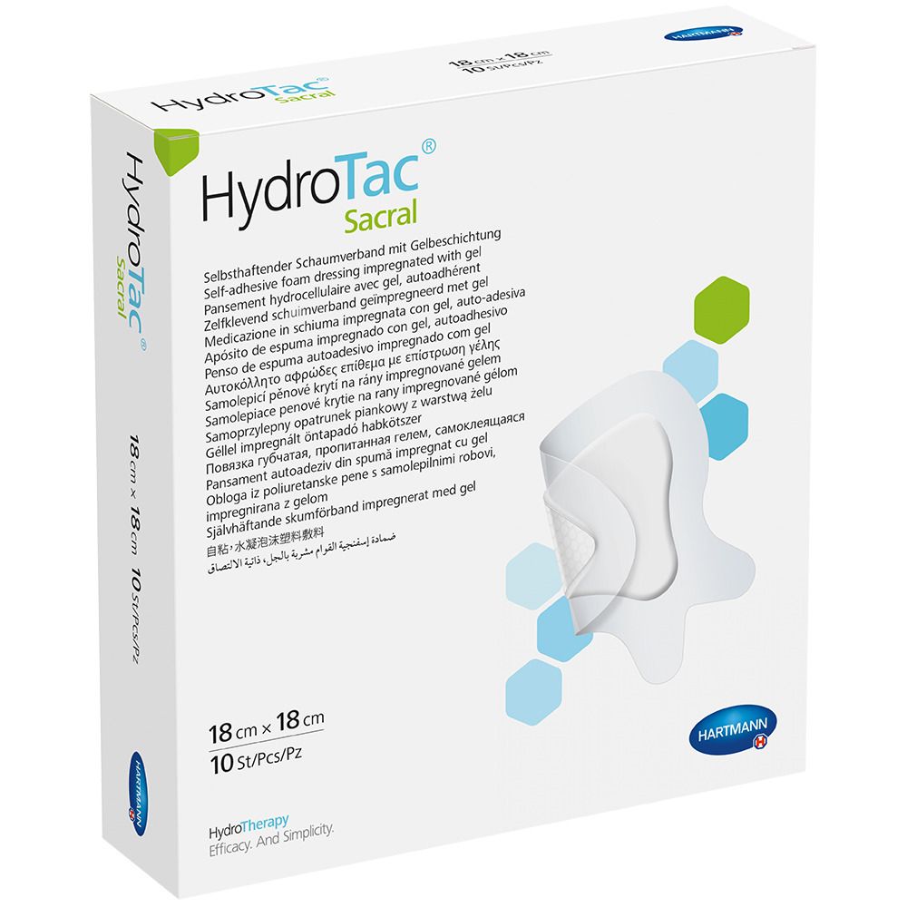 Hydrotac comfort sacral Schaumverb.18x18 cm steril 10 St Verband