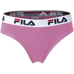 FILA Damen Slip - Regular Waist, Brief mit breitem Logo-Bund, Baumwolle, einfarbig, Größe M (Medium) in Lila Lila