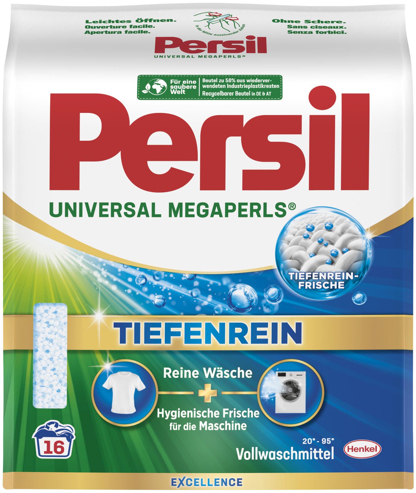 Persil UNIVERSAL MEGAPERLS TIEFENREIN Waschmittel frisch 1,04 kg PM16U