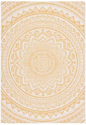 SAFAVIEH Courtyard Fran Mandala Indoor/ Outdoor Waterproof Patio Backyard Rug