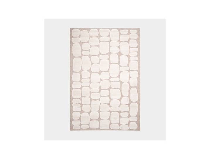 Tapis de salon en matière recyclée - Ode à la douceur - Beige et crème - 200 x 290 cm