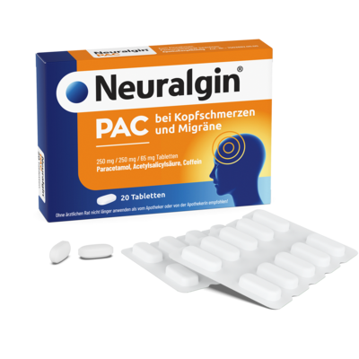 Dr. Pfleger Arzneimittel GmbH NEURALGIN PAC bei Kopfschmerzen und Migräne Tabl. 20 St 18373753