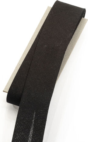 buttinette Baumwoll-Schrägband, schwarz, Breite: 3 cm, Länge: 5 m