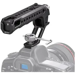 Leofoto Camera Cage Handgriff mit Blitzschuhadapter AH-2-3 (Cage Zubehör, Griff), Video Zubehör, Schwarz