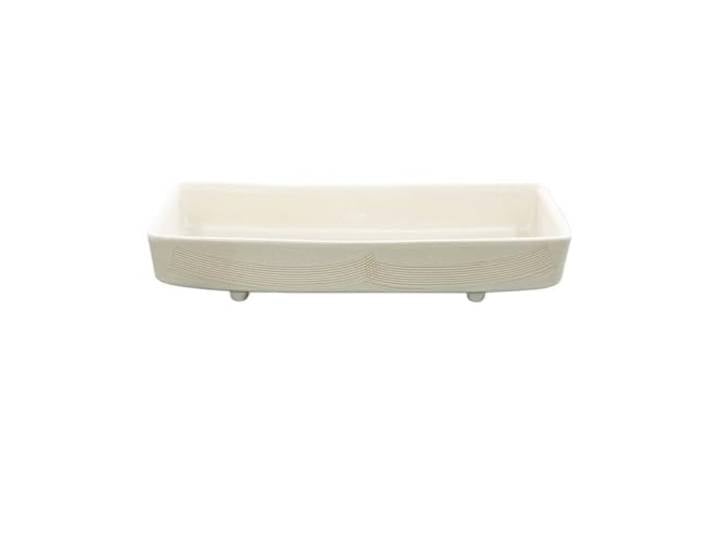WQQYU6HKF Pflanzen Trays Blumen-Arrangement-Untertasse mit Wellenlinie für Indoor(Weiß)