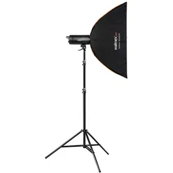 Walimex pro Campaigner 400 HS Set Single (Set, 400 Ws), Studioblitz, Schwarz