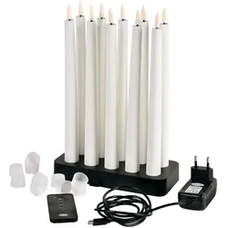 Duni  LED-Spitzkerzen  10er  Set  Wiederaufladbar  23  x  278  mm  weiß