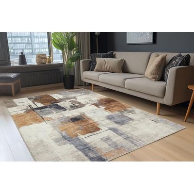 Teppich OBSESSION "Posh 300", orange (terrakotta), B:80cm H:12mm L:150cm, Polyester, Teppiche, Teppich, modernes Design, bedruckte Qualität, Wohnzimmer