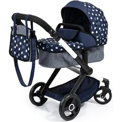 Bayer Design 17015AA Combi Poppenwagen Xeo, tas, blauw, sterren