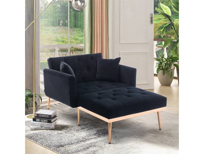 165x90x77cm canapé-lit convertible dossier réglable fauteuil chaise longue, canapé chaise pliante pour salon chambre