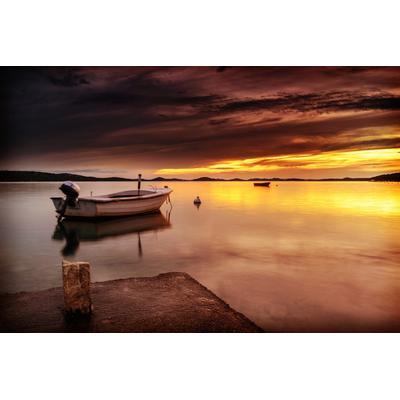 1100000002199 PAPERMOON "SEE-NATUR LANDSCHAFT MEER SONNENUNTERGANG WOLKEN HIMMEL", bunt, B:3,5m L:2,6m, Vlies, Tapeten