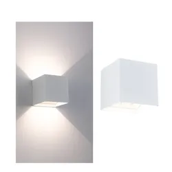 Paulmann 71283 LED Akkuwandleuchte Nyara IP44 3000K 100x100mm 2x1W / 1W Weiß