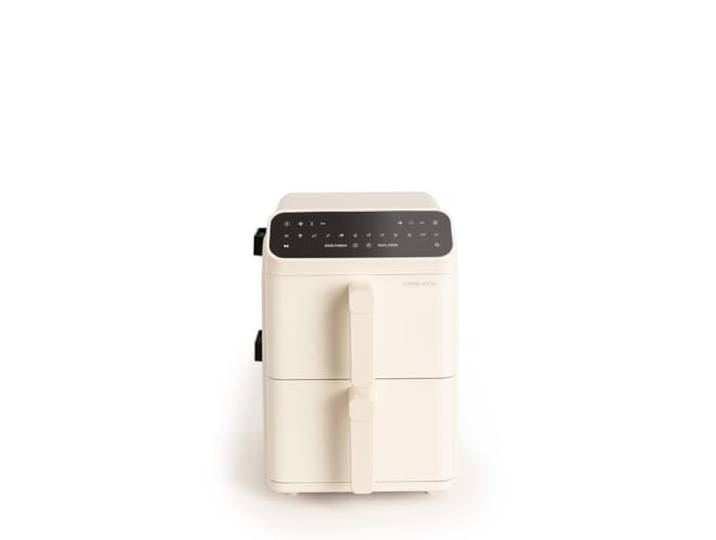 CREATE/AIR FRYER DUAL STACK/Luftfritteuse mit doppelter Höhe und unabhängiger Steuerung 11,2L Cremeweiß/Fassungsvermögen 9–10 Portionen, 10 Programme, Dual Cook, Touchpanel, 2600–3000W