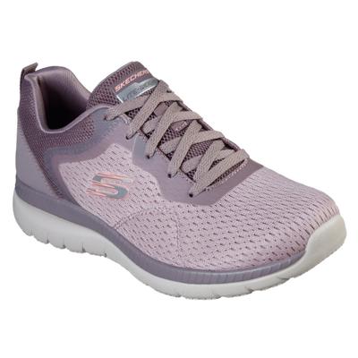Berufsschuh SKECHERS "BOUNTIFUL - QUICK PATH", Damen, Gr. 36, rosa (lavendel), Lederimitat, Textil, Schuhe, Freizeitschuh, Halbschuh, Schnürschuh mit gepolsterter Innensohle