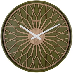 Karlsson, Wanduhr, Wanduhr Girasol 40.6 cm, Luxus grün (40.60 cm)