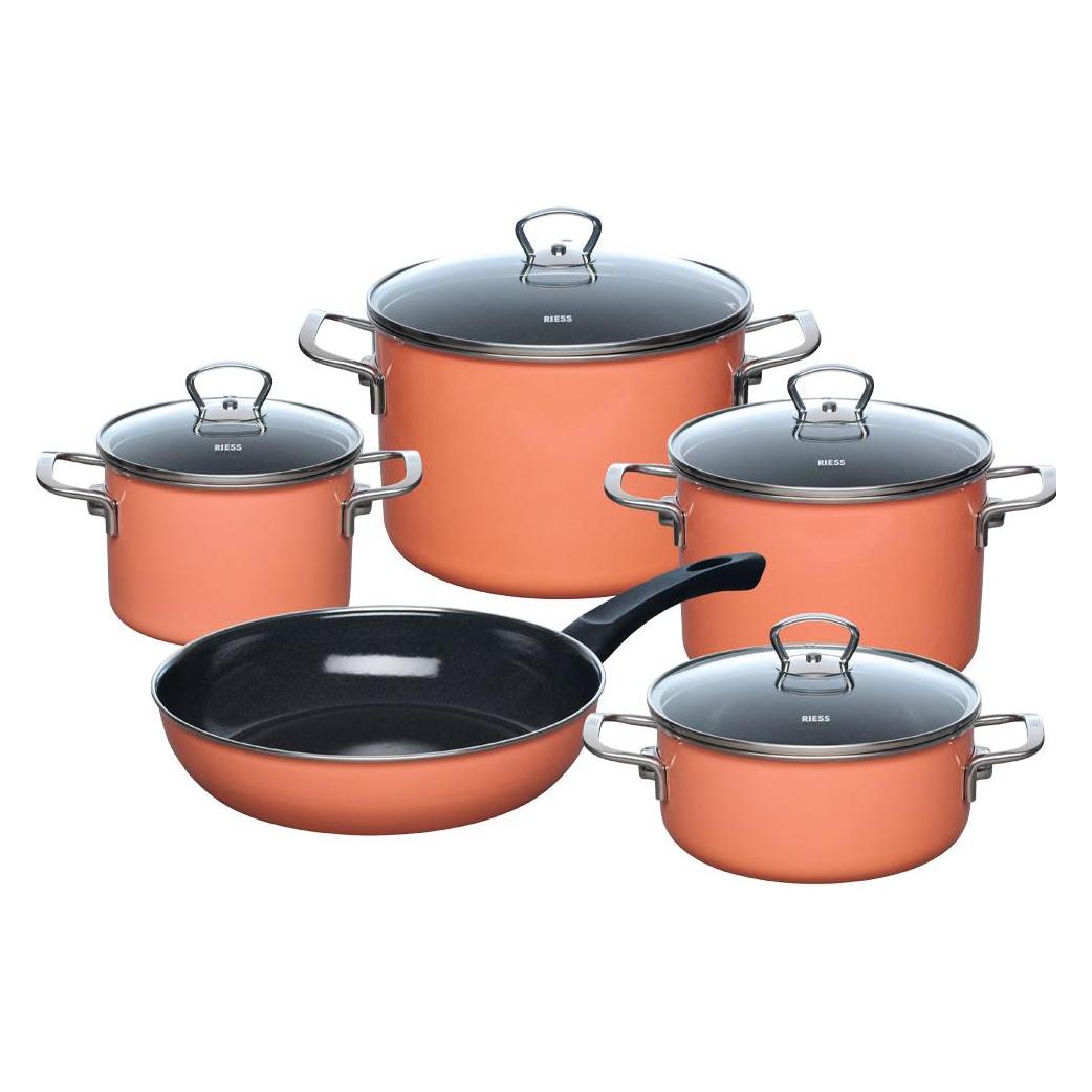 Riess Email Kochtöpfe, Topfset 5-tlg MANGO 0558-001 (B0D3M16SFR)