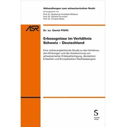Erbzeugnisse im Verhältnis Schweiz-Deutschland, Fachbücher von Daniel Pfäffli