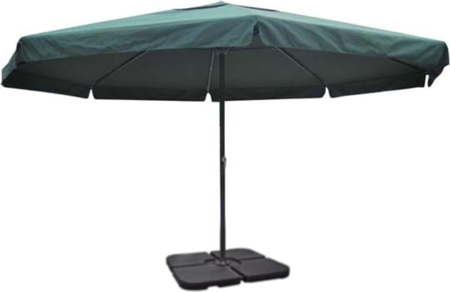 vidaXL Sonnenschirm Aluminium Tragbarer Sonnenschirmständer Grün