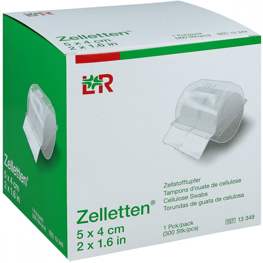Zelletten Tupfer 4x5 cm unsteril Rolle 300stk