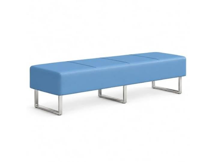 JS Ellie Kunstleder Wartezimmerbank, Gewerbliche Sitzbank Mit Metallbeinen Lobby-Sitzbank Mit Hoher Belastbarkeit Für Empfang, Wartezimmer, Salon, Spa, Praxis & Friseur(C,120cm/47.2in)