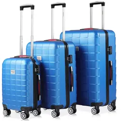 monzana Hartschalenkoffer-Set Exopack 3-tlg. Blau ABS