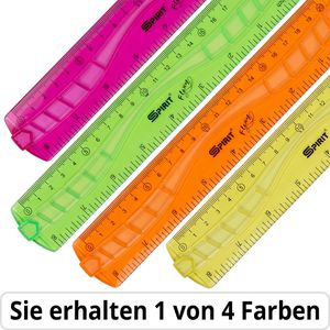 Spirit Lineal TTS 405363 Flexy, 30 cm, Kunststoff, flexibel, farbig transparent