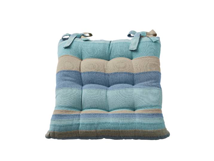 Galette de chaise carrée rayée - lot de 2 - Blancheporte