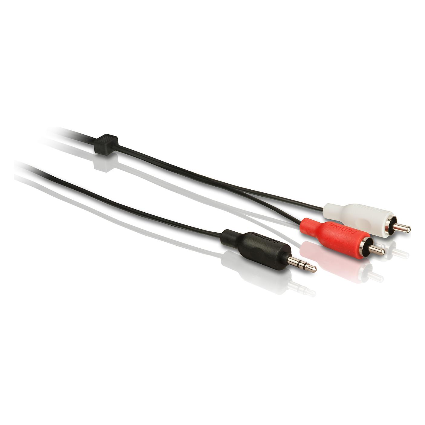 Philips Stereo Y cable SWA2520W/10 (3 m, Cinch Kabel) (PHIL-SWA2520W/10)