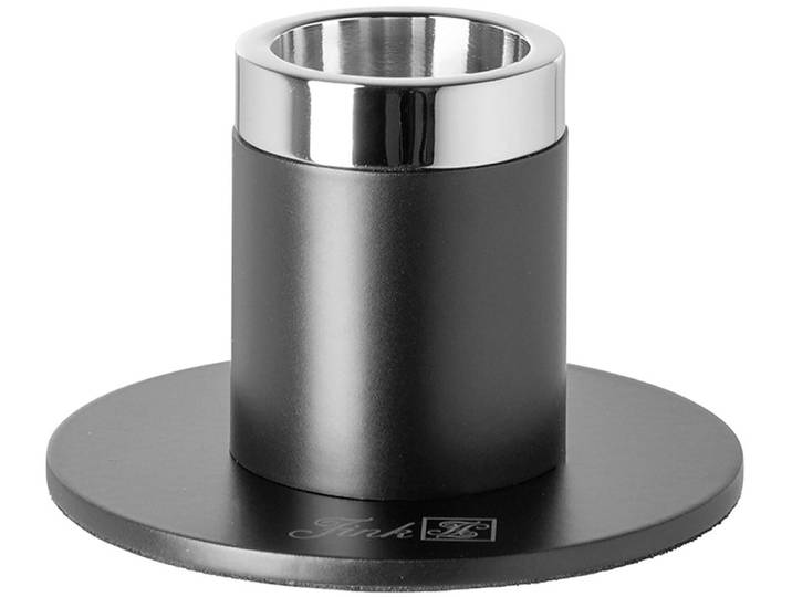 Kerzenleuchter FINK ENNO , schwarz, B:8cm H:5cm T:8cm Ø:8cm, Metall, Kerzenhalter, Kerzenleuchter