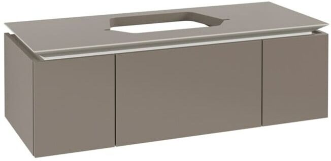 V&B; Meuble sous lavabo Legato 120x38x50 cm, vasque centrale, Truffle Grey ; Villeroy & Boch (B75700VG)