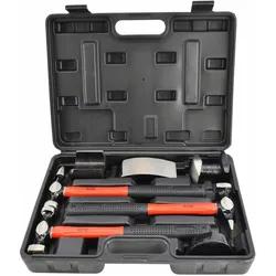 Awtools, Hammer, Zestaw Młotków Blacharskich 7el. / Walizka Black Line (4500 g)