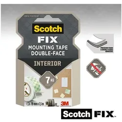 Scotch Doppelseitiges Innenmontageband »FIX« 19 mm/1.5 m weiß