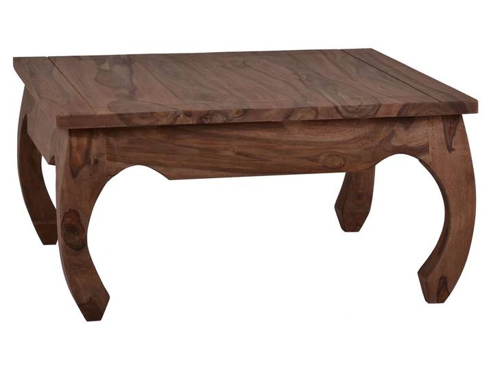 Opium Couchtisch Colombo Natur 80x80cm Massivholz Teak Kolonialstil Indien Indisch