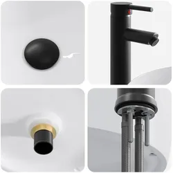 vidaXL, Waschbecken, Badezimmerwaschbecken (385 mm, 385 mm)